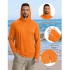 image:imageCOOFANDY Mens UPF 50 Sun Shirt Long Sleeve Fishing Shirt UV Protection Hoodie Summer Running Hiking Hooded Rash GuardOrange