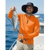 image:imageCOOFANDY Mens UPF 50 Sun Shirt Long Sleeve Fishing Shirt UV Protection Hoodie Summer Running Hiking Hooded Rash GuardOrange