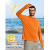 image:imageCOOFANDY Mens UPF 50 Sun Shirt Long Sleeve Fishing Shirt UV Protection Hoodie Summer Running Hiking Hooded Rash GuardOrange