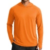 image:imageCOOFANDY Mens UPF 50 Sun Shirt Long Sleeve Fishing Shirt UV Protection Hoodie Summer Running Hiking Hooded Rash GuardOrange