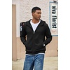 image:imageCOOFANDY Men Full Zip Hoodie Fleece Zipper Sweatshirt Casual Hooded Jacket  Llightweight fleeceLined and Zipper Versatile Drawstring Hood 2026 Fall Fashion Streetwear Casual Gym Outdoor JacketBlack