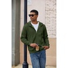 image:imageCOOFANDY Men Full Zip Hoodie Fleece Zipper Sweatshirt Casual Hooded Jacket  Llightweight fleeceLined and Zipper Versatile Drawstring Hood 2026 Fall Fashion Streetwear Casual Gym Outdoor JacketArmy Green