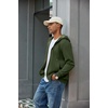 image:imageCOOFANDY Men Full Zip Hoodie Fleece Zipper Sweatshirt Casual Hooded Jacket  Llightweight fleeceLined and Zipper Versatile Drawstring Hood 2026 Fall Fashion Streetwear Casual Gym Outdoor JacketArmy Green