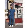 image:imageCOOFANDY Mens 2 Piece Outfit Quarter Zip Short Sleeve Top amp Pants Set  Tracksuits Activewear Clothing Set Workout Top amp Bottom Sets 14 Zip Polo Shirt and Jogging Pants Leisure Suits for MenDark Blue