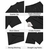 image:imageCOOFANDY Mens 2 Piece Outfit Quarter Zip Short Sleeve Top amp Pants Set  Tracksuits Activewear Clothing Set Workout Top amp Bottom Sets 14 Zip Polo Shirt and Jogging Pants Leisure Suits for MenBlack