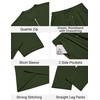 image:imageCOOFANDY Mens 2 Piece Outfit Quarter Zip Short Sleeve Top amp Pants Set  Tracksuits Activewear Clothing Set Workout Top amp Bottom Sets 14 Zip Polo Shirt and Jogging Pants Leisure Suits for MenArmy Green
