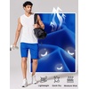 image:imageCOOFANDY Mens Athletic Running Shorts 7 9 Quick Dry Cool Mesh Gym Shorts  2 Zippered Pockets Lightweight Breathability Elastic Waistband Basketball ReadyRoyal Blue