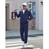 image:imageCOOFANDY Mens Athletic Tracksuit 2 Piece Sweat Suits Jacket and Pants Set  Tennis Sport Jogging Outfit Leisure Casual Style Full Zip Design Lightweight and Breathable Fabric Fashion StreetwearNavy Blue