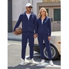image:imageCOOFANDY Mens Athletic Tracksuit 2 Piece Sweat Suits Jacket and Pants Set  Tennis Sport Jogging Outfit Leisure Casual Style Full Zip Design Lightweight and Breathable Fabric Fashion StreetwearNavy Blue