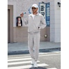 image:imageCOOFANDY Mens Athletic Tracksuit 2 Piece Sweat Suits Jacket and Pants Set  Tennis Sport Jogging Outfit Leisure Casual Style Full Zip Design Lightweight and Breathable Fabric Fashion StreetwearLight Gray