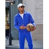 image:imageCOOFANDY Mens Athletic Tracksuit 2 Piece Sweat Suits Jacket and Pants Set  Tennis Sport Jogging Outfit Leisure Casual Style Full Zip Design Lightweight and Breathable Fabric Fashion StreetwearBlue