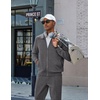image:imageCOOFANDY Mens Athletic Tracksuit 2 Piece Sweat Suits Jacket and Pants Set  Tennis Sport Jogging Outfit Leisure Casual Style Full Zip Design Lightweight and Breathable Fabric Fashion StreetwearDark Gray