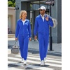 image:imageCOOFANDY Mens Athletic Tracksuit 2 Piece Sweat Suits Jacket and Pants Set  Tennis Sport Jogging Outfit Leisure Casual Style Full Zip Design Lightweight and Breathable Fabric Fashion StreetwearBlue