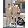 image:imageCOOFANDY Mens Athletic Tracksuit 2 Piece Sweat Suits Jacket and Pants Set  Tennis Sport Jogging Outfit Leisure Casual Style Full Zip Design Lightweight and Breathable Fabric Fashion StreetwearKhaki