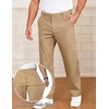 image:imageCOOFANDY Mens Casual Chinos Pants Classic Stretch Relaxed Fit Khaki Pants  Cotton Twill Fabric Straight Fit Flat Front Dress Pants Lightweight Stretch Classic Fit Slacks for Casual Work GolfKhaki