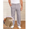 image:imageCOOFANDY Mens Casual Chinos Pants Classic Stretch Relaxed Fit Khaki Pants  Cotton Twill Fabric Straight Fit Flat Front Dress Pants Lightweight Stretch Classic Fit Slacks for Casual Work GolfLight Grey