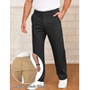 image:imageCOOFANDY Mens Casual Chinos Pants Classic Stretch Relaxed Fit Khaki Pants  Cotton Twill Fabric Straight Fit Flat Front Dress Pants Lightweight Stretch Classic Fit Slacks for Casual Work GolfBlack