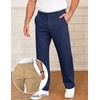 image:imageCOOFANDY Mens Casual Chinos Pants Classic Stretch Relaxed Fit Khaki Pants  Cotton Twill Fabric Straight Fit Flat Front Dress Pants Lightweight Stretch Classic Fit Slacks for Casual Work GolfNavy Blue