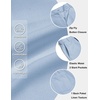 image:imageCOOFANDY Mens Casual Shorts 9 Flat Front Elastic Waist Linen Dress Shorts  Premium Linen Blend Fabric Lightweight Breathable SkinFriendly Straight Leg Summer Beach WearSky Blue