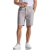 image:imageCOOFANDY Mens Casual Shorts 9 Flat Front Elastic Waist Linen Dress Shorts  Premium Linen Blend Fabric Lightweight Breathable SkinFriendly Straight Leg Summer Beach WearLight Gray