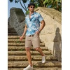 image:imageCOOFANDY Mens Casual Shorts 9 Flat Front Elastic Waist Linen Dress Shorts  Premium Linen Blend Fabric Lightweight Breathable SkinFriendly Straight Leg Summer Beach WearKhaki