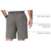 image:imageCOOFANDY Mens Casual Shorts Cotton Elastic Waist Drawstring Summer Shorts  Stretch Waist Lightweight Soft Breathable Classic fit Vacation Beach Shorts2 Pack  Dark Grey  Denim Blue