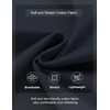 image:imageCOOFANDY Mens Casual Shorts Cotton Elastic Waist Drawstring Summer Shorts  Stretch Waist Lightweight Soft Breathable Classic fit Vacation Beach ShortsDark Navy Blue