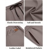 image:imageCOOFANDY Mens Casual Shorts Cotton Elastic Waist Drawstring Summer Shorts  Stretch Waist Lightweight Soft Breathable Classic fit Vacation Beach ShortsKhaki Grey