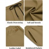 image:imageCOOFANDY Mens Casual Shorts Cotton Elastic Waist Drawstring Summer Shorts  Stretch Waist Lightweight Soft Breathable Classic fit Vacation Beach ShortsLight Brown