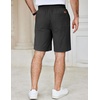 image:imageCOOFANDY Mens Casual Shorts Cotton Elastic Waist Drawstring Summer Shorts  Stretch Waist Lightweight Soft Breathable Classic fit Vacation Beach ShortsCarbon Grey