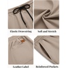 image:imageCOOFANDY Mens Casual Shorts Cotton Elastic Waist Drawstring Summer Shorts  Stretch Waist Lightweight Soft Breathable Classic fit Vacation Beach ShortsKhaki2