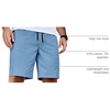 image:imageCOOFANDY Mens Casual Shorts Cotton Elastic Waist Drawstring Summer Shorts  Stretch Waist Lightweight Soft Breathable Classic fit Vacation Beach ShortsLight Blue