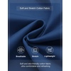 image:imageCOOFANDY Mens Casual Shorts Cotton Elastic Waist Drawstring Summer Shorts  Stretch Waist Lightweight Soft Breathable Classic fit Vacation Beach ShortsBlue