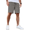 image:imageCOOFANDY Mens Casual Shorts Cotton Elastic Waist Drawstring Summer Shorts  Stretch Waist Lightweight Soft Breathable Classic fit Vacation Beach ShortsDark Grey