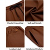 image:imageCOOFANDY Mens Casual Shorts Cotton Elastic Waist Drawstring Summer Shorts  Stretch Waist Lightweight Soft Breathable Classic fit Vacation Beach ShortsClay Brown