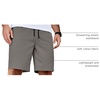 image:imageCOOFANDY Mens Casual Shorts Cotton Elastic Waist Drawstring Summer Shorts  Stretch Waist Lightweight Soft Breathable Classic fit Vacation Beach ShortsDark Grey