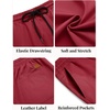 image:imageCOOFANDY Mens Casual Shorts Cotton Elastic Waist Drawstring Summer Shorts  Stretch Waist Lightweight Soft Breathable Classic fit Vacation Beach ShortsDark Red