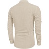 image:imageCOOFANDY Mens Cotton Linen Henley TShirts Long Sleeve Casual Beach Shirts  Mens Linen ShirtRegular Relaxed FitLightweightBreathableand Moisturewicking for BeachVacation or Everyday Summer WearLight Khaki