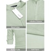 image:imageCOOFANDY Mens Cotton Linen Henley TShirts Long Sleeve Casual Beach Shirts  Mens Linen ShirtRegular Relaxed FitLightweightBreathableand Moisturewicking for BeachVacation or Everyday Summer WearLight Green