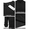 image:imageCOOFANDY Mens Cotton Linen Henley TShirts Long Sleeve Casual Beach Shirts  Mens Linen ShirtRegular Relaxed FitLightweightBreathableand Moisturewicking for BeachVacation or Everyday Summer WearBlack