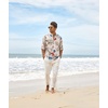 image:imageCOOFANDY Mens Cotton Linen Henley TShirts Long Sleeve Casual Beach Shirts  Mens Linen ShirtRegular Relaxed FitLightweightBreathableand Moisturewicking for BeachVacation or Everyday Summer WearKhaki Floral