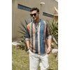 image:imageCOOFANDY Mens Cotton Linen Henley TShirts Long Sleeve Casual Beach Shirts  Mens Linen ShirtRegular Relaxed FitLightweightBreathableand Moisturewicking for BeachVacation or Everyday Summer WearPainting