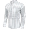 image:imageCOOFANDY Mens Cotton Linen Henley TShirts Long Sleeve Casual Beach Shirts  Mens Linen ShirtRegular Relaxed FitLightweightBreathableand Moisturewicking for BeachVacation or Everyday Summer WearBlue Pinstripe