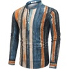 image:imageCOOFANDY Mens Cotton Linen Henley TShirts Long Sleeve Casual Beach Shirts  Mens Linen ShirtRegular Relaxed FitLightweightBreathableand Moisturewicking for BeachVacation or Everyday Summer WearPainting