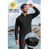 image:imageCOOFANDY Mens Quarter Zip Pullover Athletic Running Shirts Long Sleeve  14 Zip Mock Neck Lightweight Moisture Wicking Breathable UPF 50 Sun Protection Golf Workout Gym Hiking SportsBlack