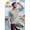 image:imageCOOFANDY Mens Quarter Zip Pullover Athletic Running Shirts Long Sleeve  14 Zip Mock Neck Lightweight Moisture Wicking Breathable UPF 50 Sun Protection Golf Workout Gym Hiking SportsLight Grey