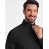 image:imageCOOFANDY Mens Quarter Zip Pullover Athletic Running Shirts Long Sleeve  14 Zip Mock Neck Lightweight Moisture Wicking Breathable UPF 50 Sun Protection Golf Workout Gym Hiking SportsBlack