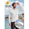 image:imageCOOFANDY Mens Quarter Zip Pullover Athletic Running Shirts Long Sleeve  14 Zip Mock Neck Lightweight Moisture Wicking Breathable UPF 50 Sun Protection Golf Workout Gym Hiking SportsWhite
