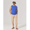 image:imageCOOFANDY Mens Sleeveless Shirts Cotton Workout Tank Tops Muscle Tee Shirt  Acid Wash Fabric Lightweight and Soft Cut Off Shirt Casual Summer Faishon Tank Relaxed and Oversized Fit Sleeveless TopLight Blue