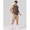 image:imageCOOFANDY Mens Sleeveless Shirts Cotton Workout Tank Tops Muscle Tee Shirt  Acid Wash Fabric Lightweight and Soft Cut Off Shirt Casual Summer Faishon Tank Relaxed and Oversized Fit Sleeveless TopBrown